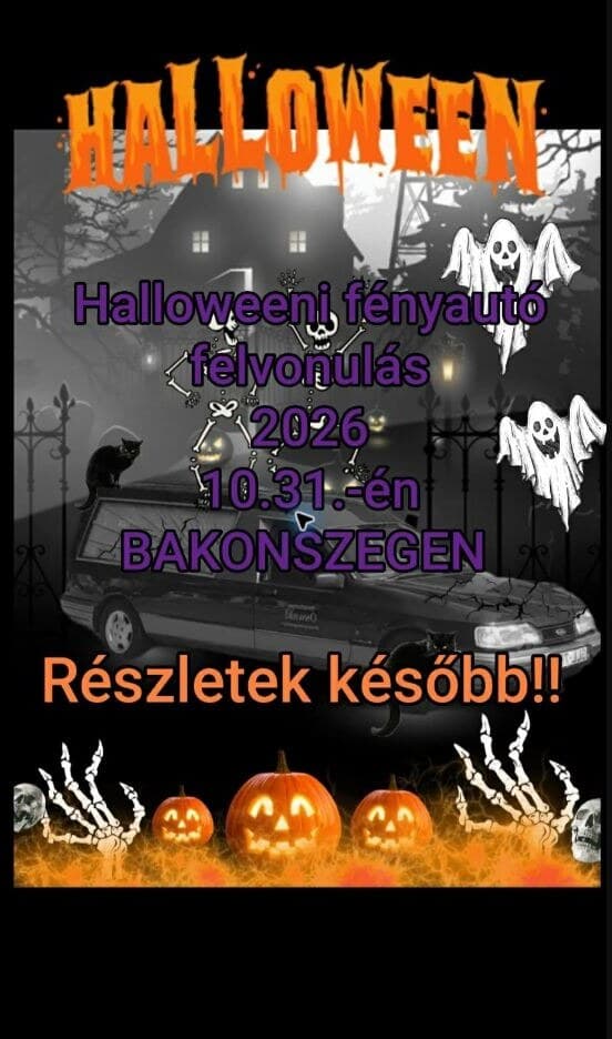 Halloween autós felvonulás
